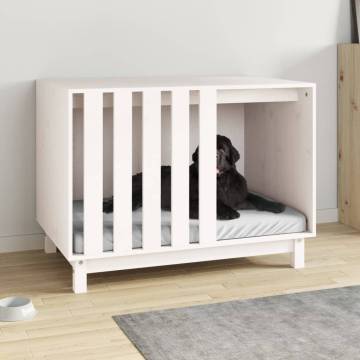 Dog House White 90x60x67 cm Solid Wood Pine