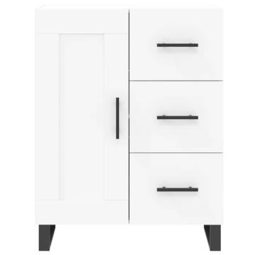 Highboard White 69.5x34x180 cm Engineered Wood