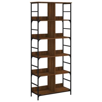 Bookshelf Brown Oak 78.5x33x188.5 cm Engineered Wood