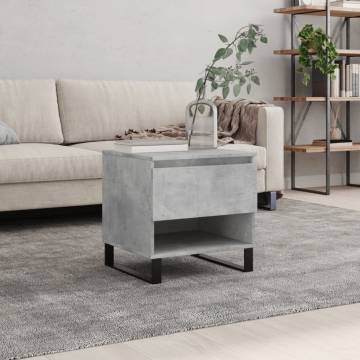 Coffee Table Concrete Grey 50x46x50 cm Engineered Wood