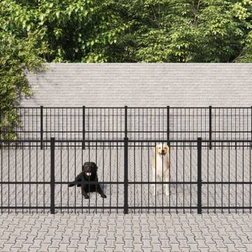 Outdoor Dog Kennel Steel 56.45 m²