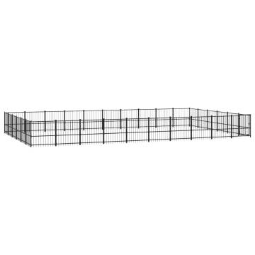 Outdoor Dog Kennel Steel 56.45 m²