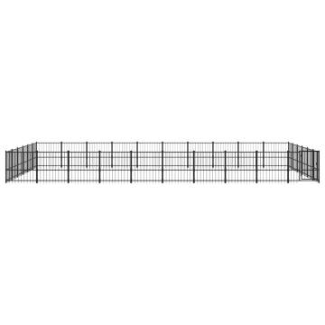 Outdoor Dog Kennel Steel 56.45 m²