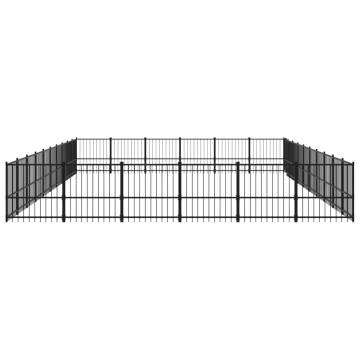 Outdoor Dog Kennel Steel 56.45 m²