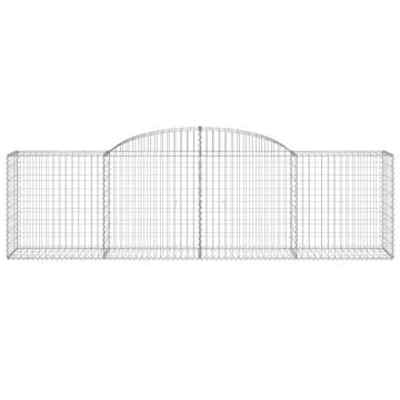 Arched Gabion Baskets 17 pcs 300x50x80/100 cm Galvanised Iron