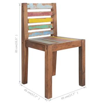 Dining Chairs 4 pcs Solid Reclaimed Wood