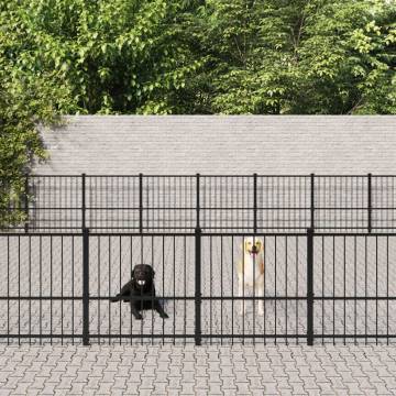 Outdoor Dog Kennel Steel 75.27 m²