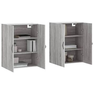 Wall Mounted Cabinets 2 pcs Grey Sonoma Engineered Wood