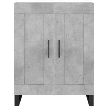 Highboard Concrete Grey 69.5x34x180 cm Engineered Wood