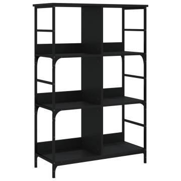 Bookshelf Black 78.5x33x117.5 cm Engineered Wood