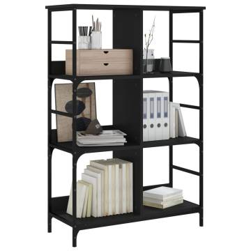 Bookshelf Black 78.5x33x117.5 cm Engineered Wood