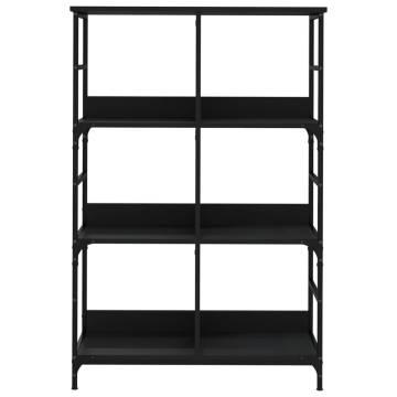 Bookshelf Black 78.5x33x117.5 cm Engineered Wood