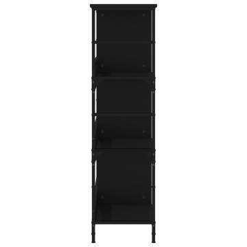 Bookshelf Black 78.5x33x117.5 cm Engineered Wood