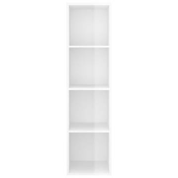 Wall-mounted TV Cabinet High Gloss White 37x37x142.5 cm Engineered Wood