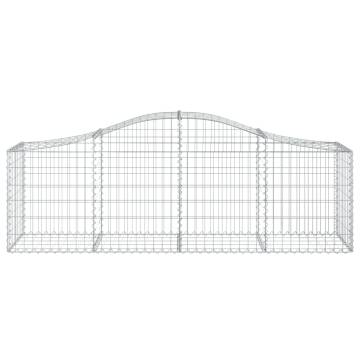 Arched Gabion Baskets 2 pcs 200x50x60/80 cm Galvanised Iron