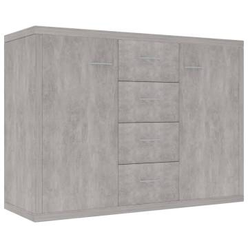 Sideboard Concrete Grey 88x30x65 cm Engineered Wood