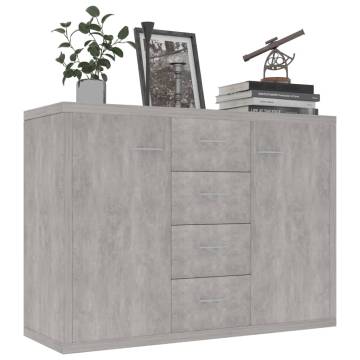 Sideboard Concrete Grey 88x30x65 cm Engineered Wood