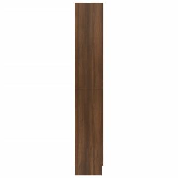 Vitrine Cabinet Brown Oak 82.5x30.5x185.5 cm Engineered Wood