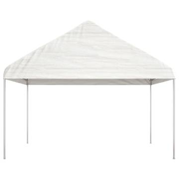 Gazebo with Roof White 6.69x4.08x3.22 m Polyethylene