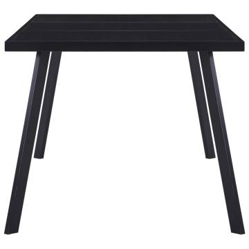 Dining Table Black 160x80x75 cm Tempered Glass