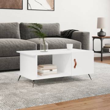 Coffee Table White 90x50x40 cm Engineered Wood