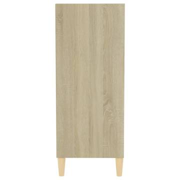 Sideboard White and Sonoma Oak 57x35x90 cm Engineered Wood