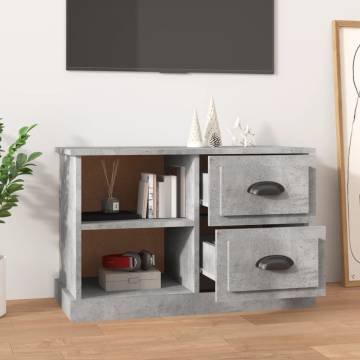 TV Cabinet Concrete Grey 73x35.5x47.5 cm Engineered Wood