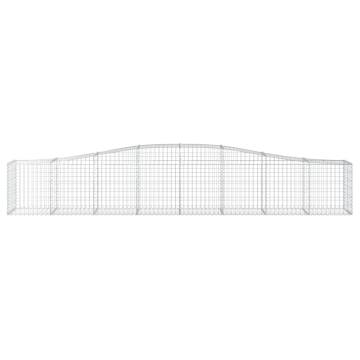 Arched Gabion Baskets 4 pcs 400x50x60/80 cm Galvanised Iron