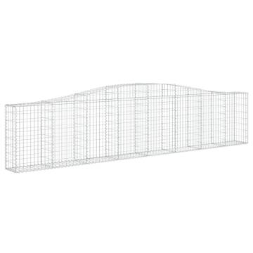 Arched Gabion Baskets 20 pcs 400x30x80/100 cm Galvanised Iron