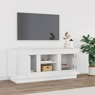 TV Cabinet White 102x35x45 cm Engineered Wood