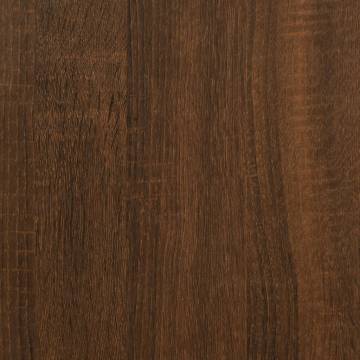 Highboard Brown Oak 69.5x32.5x180 cm Engineered Wood