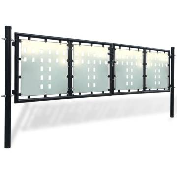 Black Double Door Fence Gate 300 x 150 cm