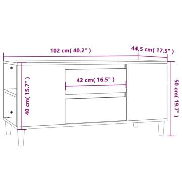 TV Cabinet Sonoma Oak 102x44.5x50 cm Engineered Wood