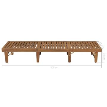 Folding Sun Lounger Solid Acacia Wood