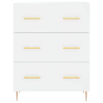 Highboard White 69.5x34x180 cm Engineered Wood