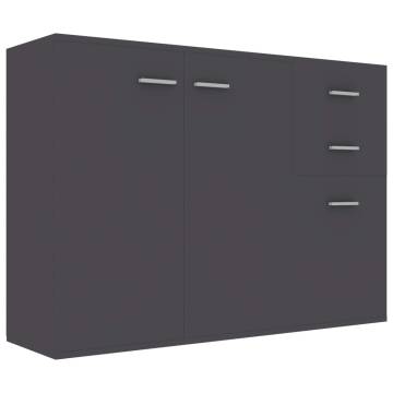 Sideboard Grey 105x30x75 cm Engineered Wood