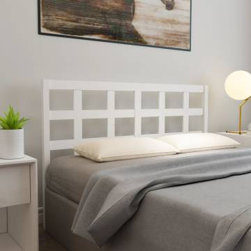 Bed Headboard White 165.5x4x100 cm Solid Wood Pine