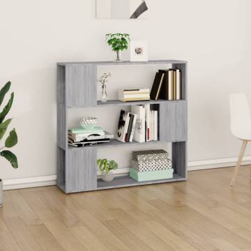 Book Cabinet/Room Divider Grey Sonoma 100x24x94 cm