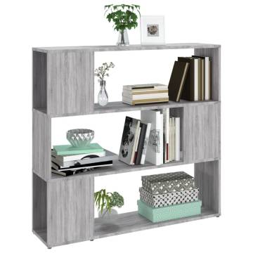 Book Cabinet/Room Divider Grey Sonoma 100x24x94 cm