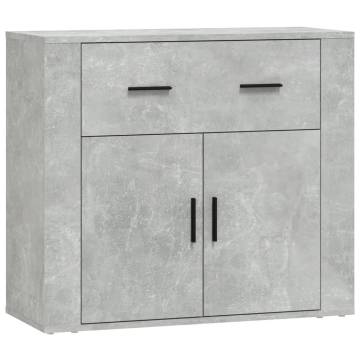 Sideboards 3 pcs Concrete Grey Engineered Wood