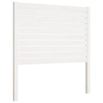 Bed Headboard White 96x4x100 cm Solid Wood Pine