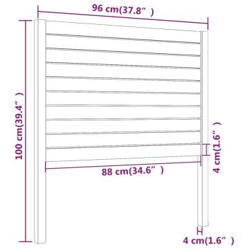 Bed Headboard White 96x4x100 cm Solid Wood Pine