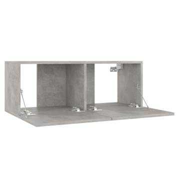 3 Piece TV Cabinet Set Concrete Grey Engineered Wood