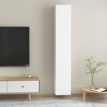 TV Cabinets 2 pcs White 30.5x30x90 cm Engineered Wood