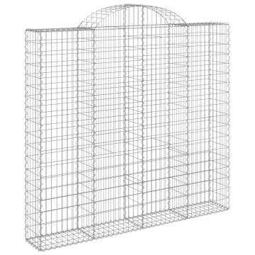 Arched Gabion Baskets 13 pcs 200x50x180/200 cm Galvanised Iron