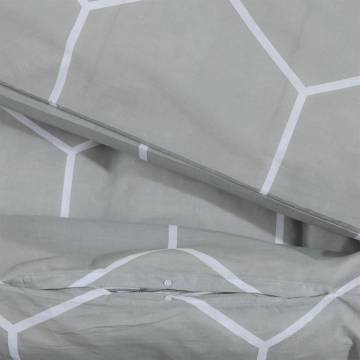 Duvet Cover Set Grey 135x200 cm Cotton