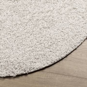 Shaggy Rug High Pile Modern Cream Ø 200 cm