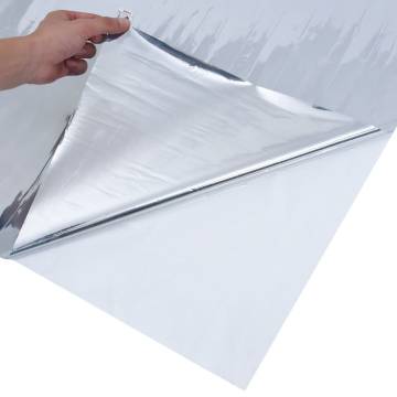 Solar Film Static Reflective Effect Silver 45x1000 cm PVC