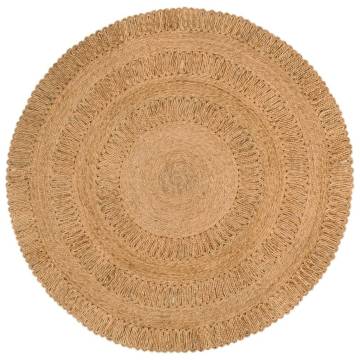 Area Rug Hand-braided Jute 150 cm Round