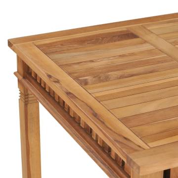 Garden Dining Table 80x80x80 cm Solid Teak Wood